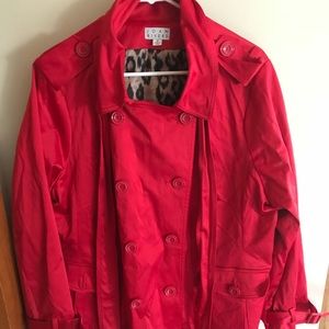Red Spring trench coat